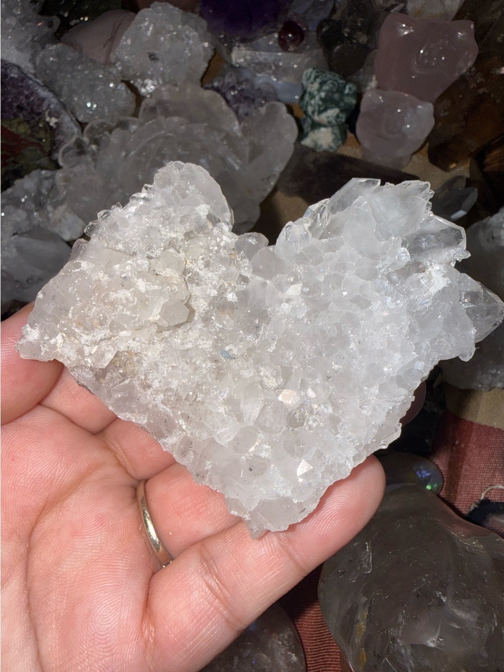 Arkansas Quartz Heart Cluster